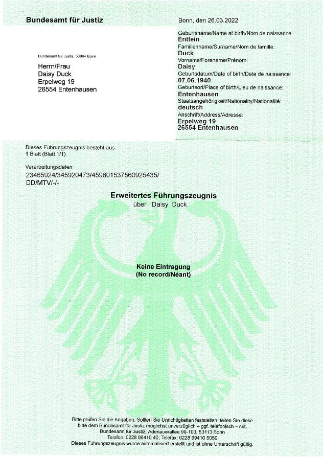 In Welchen Dprachen Wird Das Polizeiliche Führungszeugnis Ausgestellt Erweitertes polizeiliches Führungszeugnis (EFZ)
