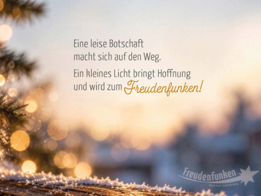 Postkartenaktion „Freudenfunken - Kleine Karte. Große Wirkung.“