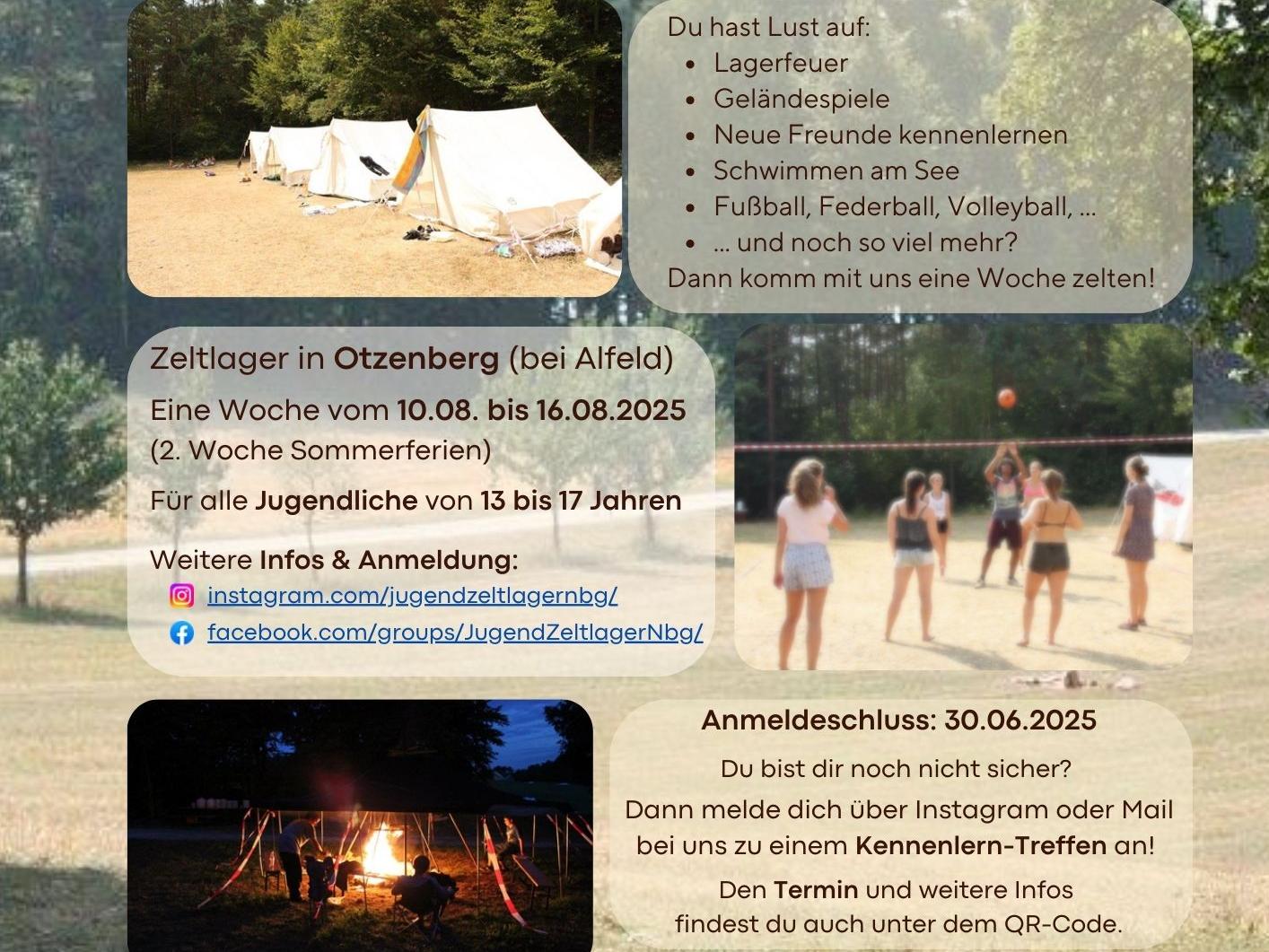 Jugend Sommerzeltlager von St. Martin (für 13 - 17 Jährige)